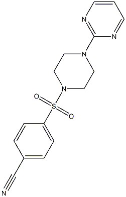 4-[(4-pyrimidin-2-ylpiperazino)sulfonyl]benzonitrile Struktur