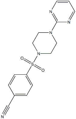 4-[(4-pyrimidin-2-ylpiperazino)sulfonyl]benzonitrile 化学構造式