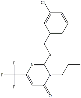 2-[(3-chlorobenzyl)sulfanyl]-3-propyl-6-(trifluoromethyl)-4(3H)-pyrimidinone