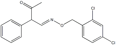 3-oxo-2-phenylbutanal O-(2,4-dichlorobenzyl)oxime Struktur