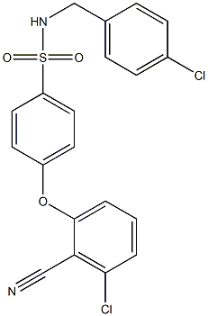 N1-(4-chlorobenzyl)-4-(3-chloro-2-cyanophenoxy)benzene-1-sulfonamide Structure