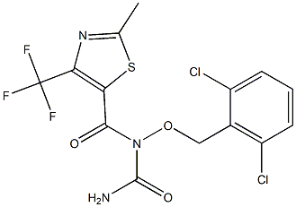 N-[(2,6-dichlorobenzyl)oxy]-N-{[2-methyl-4-(trifluoromethyl)-1,3-thiazol-5-yl]carbonyl}urea,,结构式