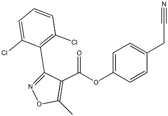 4-(cyanomethyl)phenyl 3-(2,6-dichlorophenyl)-5-methyl-4-isoxazolecarboxylate|