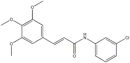 N1-(3-chlorophenyl)-3-(3,4,5-trimethoxyphenyl)acrylamide Struktur