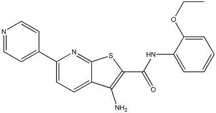 3-amino-N-(2-ethoxyphenyl)-6-(4-pyridinyl)thieno[2,3-b]pyridine-2-carboxamide Structure