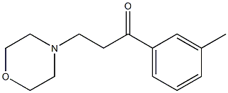 1-(3-methylphenyl)-3-morpholinopropan-1-one 化学構造式