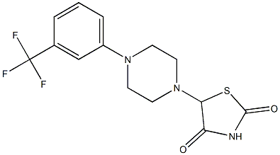 5-{4-[3-(trifluoromethyl)phenyl]piperazino}-1,3-thiazolane-2,4-dione 结构式