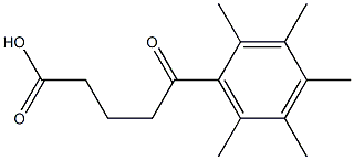 5-oxo-5-(2,3,4,5,6-pentamethylphenyl)pentanoic acid Struktur