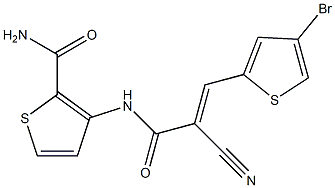 3-{[3-(4-bromo-2-thienyl)-2-cyanoacryloyl]amino}thiophene-2-carboxamide,,结构式