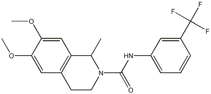  N2-[3-(trifluoromethyl)phenyl]-6,7-dimethoxy-1-methyl-1,2,3,4-tetrahydroisoquinoline-2-carboxamide