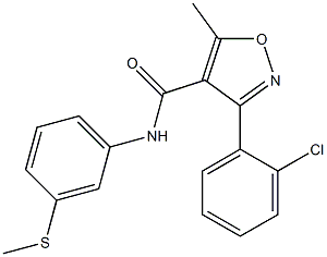 N4-[3-(methylthio)phenyl]-3-(2-chlorophenyl)-5-methylisoxazole-4-carboxamide