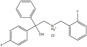 N-(2-fluorobenzyl)-2-(4-fluorophenyl)-2-hydroxy-2-phenyl-1-ethanaminium chloride