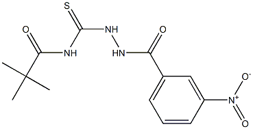 N1-{[2-(3-nitrobenzoyl)hydrazino]carbothioyl}-2,2-dimethylpropanamide