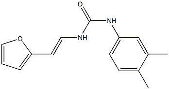 N-(3,4-dimethylphenyl)-N'-[2-(2-furyl)vinyl]urea Struktur