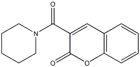 3-(piperidinocarbonyl)-2H-chromen-2-one 化学構造式