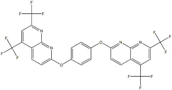 7-(4-{[5,7-bis(trifluoromethyl)[1,8]naphthyridin-2-yl]oxy}phenoxy)-2,4-bis(trifluoromethyl)[1,8]naphthyridine,,结构式