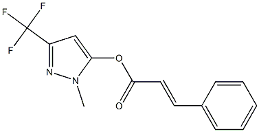 1-methyl-3-(trifluoromethyl)-1H-pyrazol-5-yl 3-phenylacrylate,,结构式