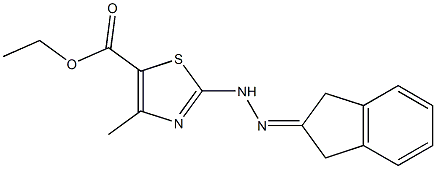 ethyl 2-[2-(2,3-dihydro-1H-inden-2-yliden)hydrazino]-4-methyl-1,3-thiazole-5-carboxylate Structure