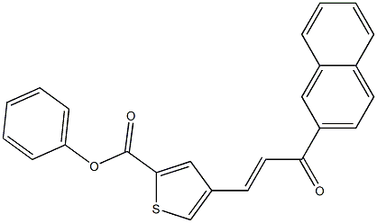 4-[(E)-3-(2-naphthyl)-3-oxo-1-propenyl]phenyl 2-thiophenecarboxylate,,结构式