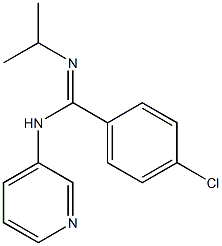 4-chloro-N'-isopropyl-N-(3-pyridinyl)benzenecarboximidamide 结构式