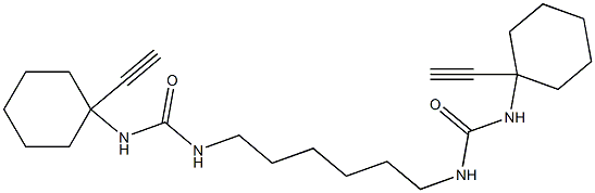 N-(1-ethynylcyclohexyl)-N'-[6-({[(1-ethynylcyclohexyl)amino]carbonyl}amino)hexyl]urea Structure