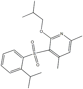 2-isobutoxy-3-[(2-isopropylphenyl)sulfonyl]-4,6-dimethylpyridine,,结构式