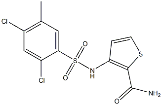 3-{[(2,4-dichloro-5-methylphenyl)sulfonyl]amino}thiophene-2-carboxamide Structure