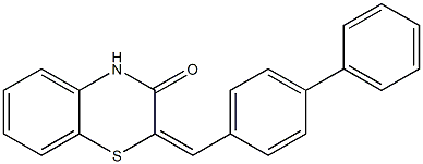 2-([1,1'-biphenyl]-4-ylmethylene)-2H-1,4-benzothiazin-3(4H)-one,,结构式