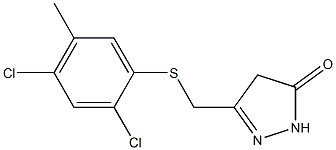 3-{[(2,4-dichloro-5-methylphenyl)thio]methyl}-4,5-dihydro-1H-pyrazol-5-one,,结构式