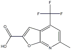 6-methyl-4-(trifluoromethyl)furo[2,3-b]pyridine-2-carboxylic acid,,结构式