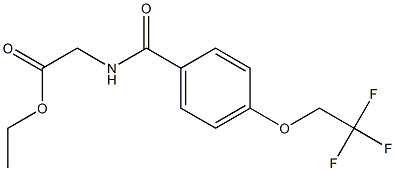 ethyl 2-{[4-(2,2,2-trifluoroethoxy)benzoyl]amino}acetate 结构式