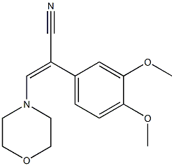 2-(3,4-dimethoxyphenyl)-3-morpholinoacrylonitrile,,结构式