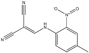 2-[(4-methyl-2-nitroanilino)methylene]malononitrile Structure