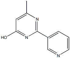 6-methyl-2-(3-pyridinyl)-4-pyrimidinol,,结构式