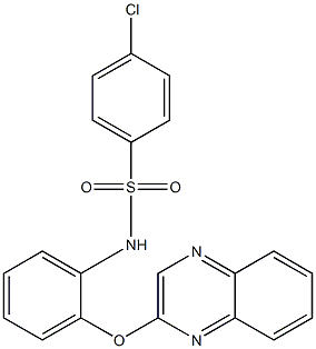 4-chloro-N-[2-(2-quinoxalinyloxy)phenyl]benzenesulfonamide 化学構造式