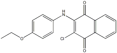 2-chloro-3-(4-ethoxyanilino)-1,4-dihydronaphthalene-1,4-dione,,结构式