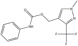 [1-methyl-3-(trifluoromethyl)-1H-pyrazol-4-yl]methyl N-phenylcarbamate Struktur