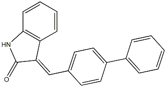 3-([1,1'-biphenyl]-4-ylmethylene)-1,3-dihydro-2H-indol-2-one Struktur