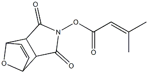3,5-dioxo-10-oxa-4-azatricyclo[5.2.1.0~2,6~]dec-8-en-4-yl 3-methylbut-2-enoate Structure