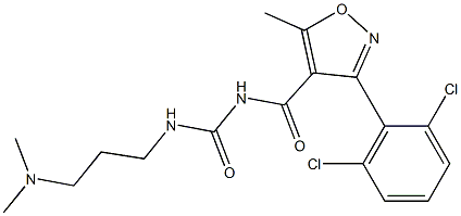 N-{[3-(2,6-dichlorophenyl)-5-methylisoxazol-4-yl]carbonyl}-N'-[3-(dimethylamino)propyl]urea Structure