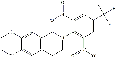 2-[2,6-dinitro-4-(trifluoromethyl)phenyl]-6,7-dimethoxy-1,2,3,4-tetrahydroisoquinoline,,结构式
