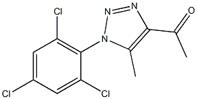 1-[5-methyl-1-(2,4,6-trichlorophenyl)-1H-1,2,3-triazol-4-yl]ethan-1-one Struktur