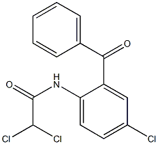 N1-(2-benzoyl-4-chlorophenyl)-2,2-dichloroacetamide,,结构式