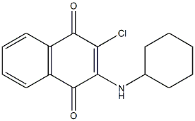 2-chloro-3-(cyclohexylamino)-1,4-dihydronaphthalene-1,4-dione|