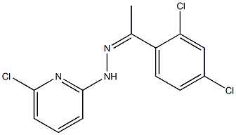 1-(2,4-dichlorophenyl)-1-ethanone N-(6-chloro-2-pyridinyl)hydrazone Structure