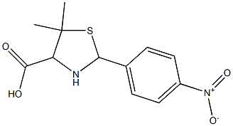 5,5-dimethyl-2-(4-nitrophenyl)-1,3-thiazolane-4-carboxylic acid Structure