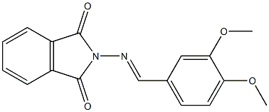 2-[(3,4-dimethoxybenzylidene)amino]isoindoline-1,3-dione 化学構造式
