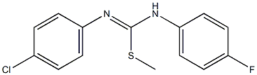 1-chloro-4-{[(Z)-(4-fluoroanilino)(methylsulfanyl)methylidene]amino}benzene Structure