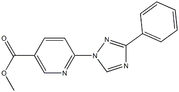 methyl 6-(3-phenyl-1H-1,2,4-triazol-1-yl)nicotinate Struktur