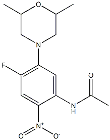 N1-[5-(2,6-dimethylmorpholino)-4-fluoro-2-nitrophenyl]acetamide Structure